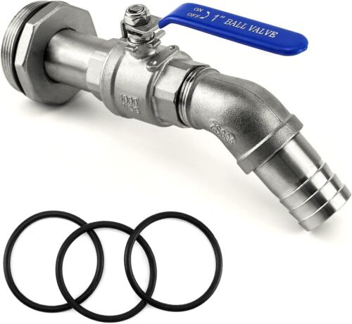 Reliable Stainless Steel Barrel Faucet with 1-1/4 Inch Outlet - No Leak Design - Picture 3 of 9