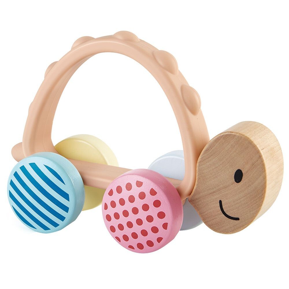 Hape - Turbo Turtle - Push/pull along also teething ring - NEW