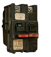 FPE   NA270 - Federal Pacific NA 240V Stab-Lok Circuit Breaker 70 AMP 2 POLE Red