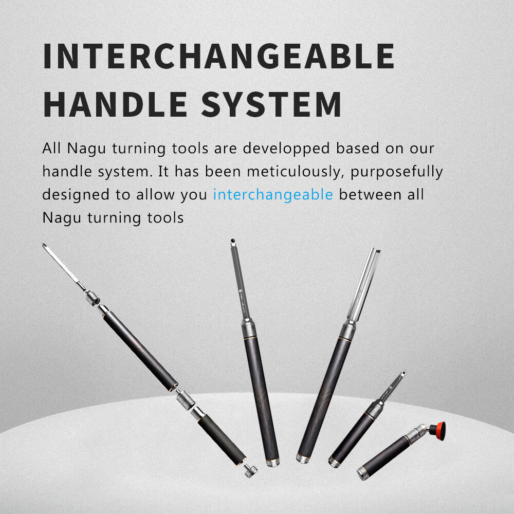 NAGU 10210 Shark Pro 3pcs Carbide Wood Turning Tools with Quick Change