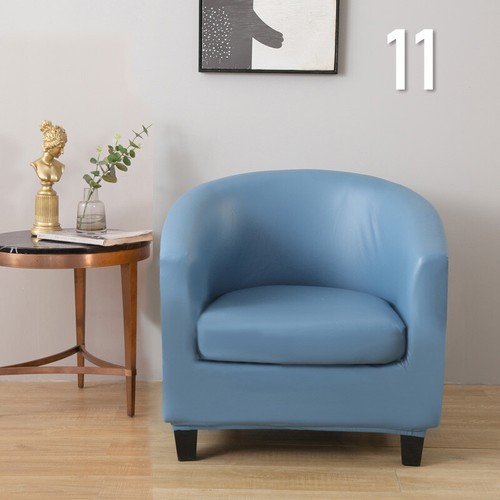 Cubierta de silla de bañera de cuero PU sofá funda deslizante sillón individual impermeable rojo protector - Imagen 10 de 24