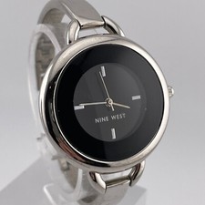 Nine West Watch Womens 35mm Case Black Dial Quartz Three Hands