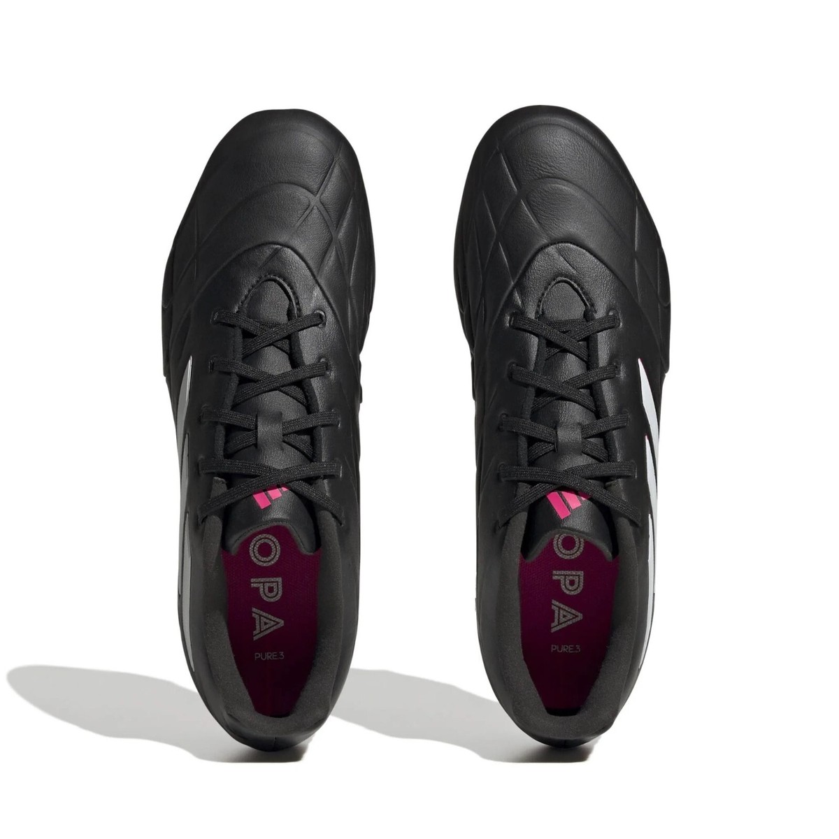 ADIDAS COPA PURE.3 FG L SOCCER CLEATS HQ8942 BLACK WHITE ADIDAS COPA PURE.3 FG L SOCCER CLEATS HQ8942 BLACK WHITE
