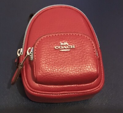 Coach Mini Court Backpack Bag Charm Red | eBay