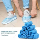 2000 Disposable Shoe Cover Overshoes Blue Anti Slip Plastic Cleaning Boot Safety
