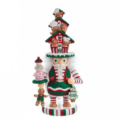 15'' Hollywood Nutcrackers  LED Gingerbread House Hat Nutcracker