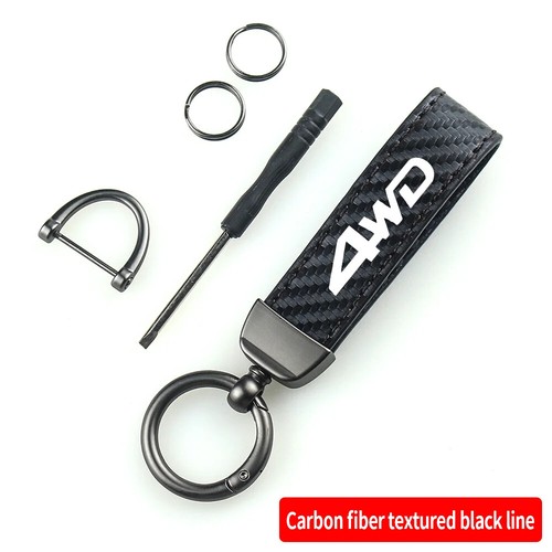 Car Carbon Fiber Leather Rope Car Keychain Key Chain Pendant Keyring for 4RUNNER - Imagen 9 de 30