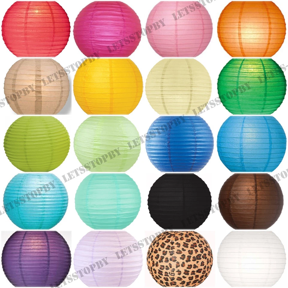 10 piezas Linternas de Papel Redondas Tamaño Mixto Luz LED Boda Fiesta Decoración Hágalo Usted Mismo Foto 2 de 3