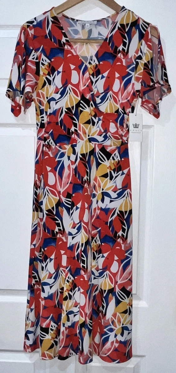 floral boho midi dress Floral Print V-neck Boho Midi Dress Gum Leaf / S