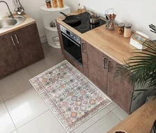 Machine Washable Area Rugs with Non-Slip Backing Ideal for Hallway Living Roo...