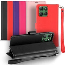 For Moto G Stylus 5G 2025 Phone Case Magnetic Snap Wallet Flip Card Slots Cover