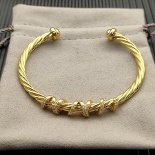 David Yurman 4mm gold Helena bracelet