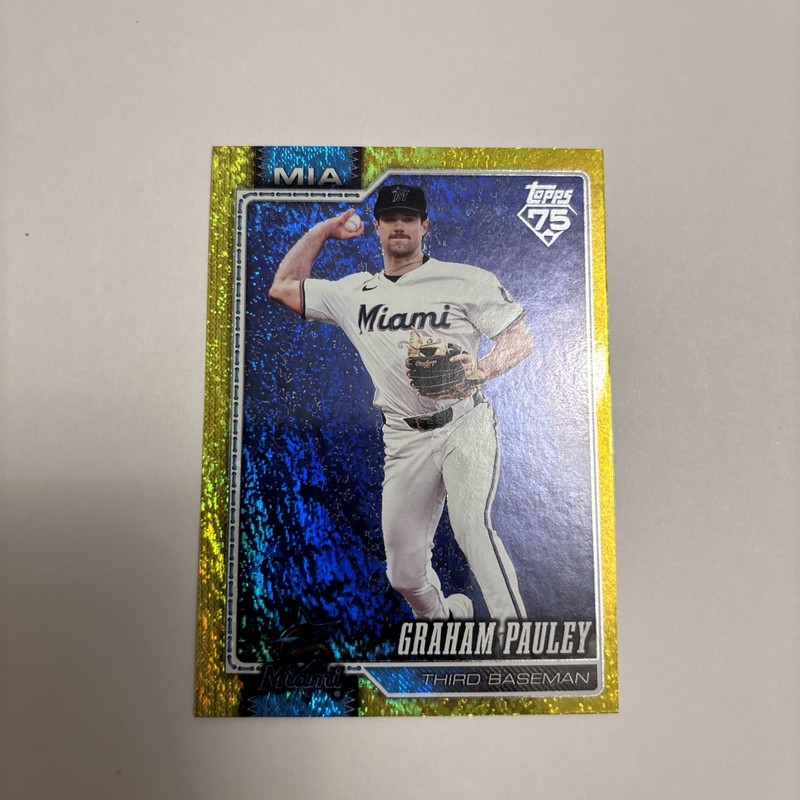 2026 Topps Series 2 Graham Pauley Yellow Glitter /399