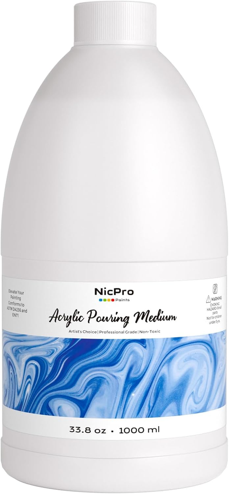 Nicpro Acrylic Pouring Medium 33.8Oz / 1000Ml| Acrylic Paint Thinner| Acrylics F