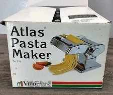 Vtg Villaware Atlas Pasta Maker Machine 170 Stainless Steel Italy