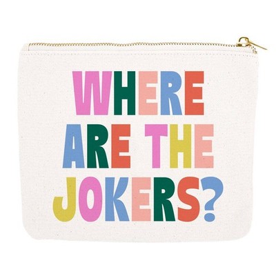Mahjong Where Are The Jokers? Canvas Pouch for Yearly Rules Card - Money - Purse