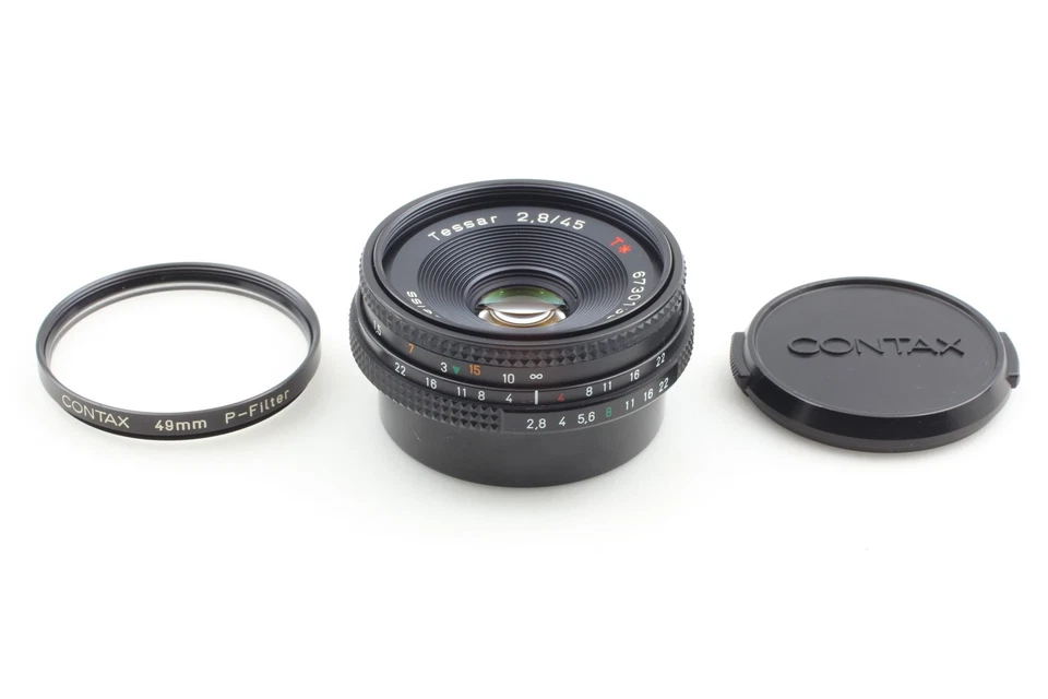 [ MINT ] Contax Carl Zeiss Tessar T* 45mm F/2.8 MMJ Pancake Lens CY From JAPAN - Image 2 of 4