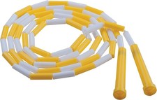 Champion Sports Plastic Segmented Jump Rope, 8 Feet - Yellow/White