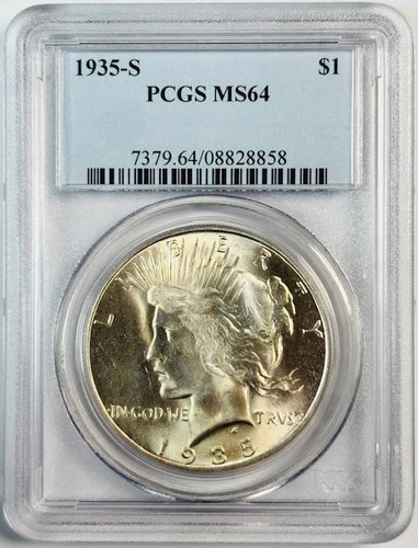 1935 S Peace Dollar PCGS MS-64