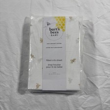 Burt s Bees Baby 100 Organic Cotton Fitted Crib Sheet 28 X 52 New