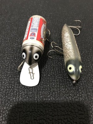 Vintage HEDDON Big Bud Budweiser Old Fishing Lure Silver
