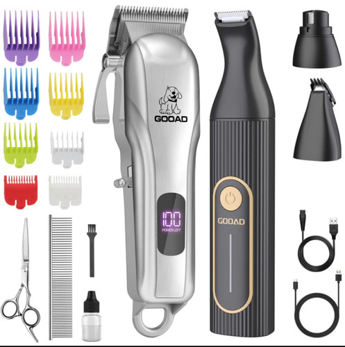 Dog Grooming Kit for Heavy Thick Hair&Coats, Low Noise, Cordless, Open Box-New