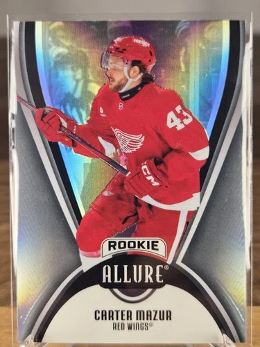2025-26 Upper Deck Allure Black Rainbow Rookie Carter Mazur #103 Red Wings RC