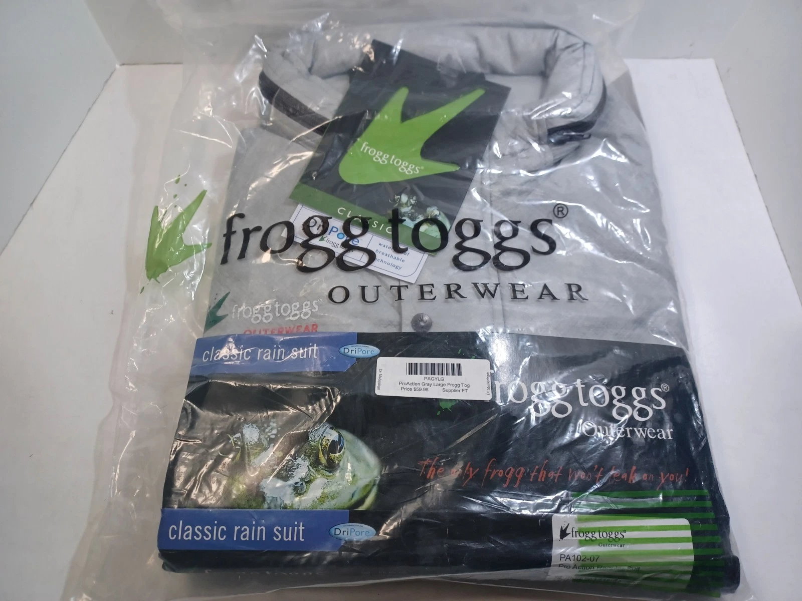 Frogg Toggs Rain Suit Mens Large Black Classic Long All Sport Jacket Pants
Opens in a new window or