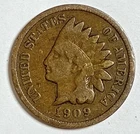 Indian Head Penny Lot of "1"VERY NICE 1909 GOOD OR BETTER° $ FREE SHIPPING $#V61