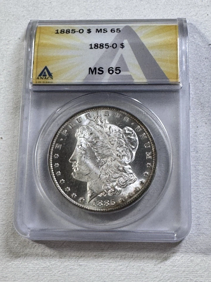 1885-O US Morgan Dollar Graded MS 65 by ANACS - Image 4 of 4