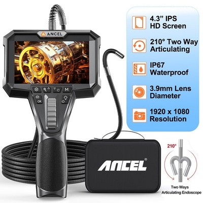 ANCEL AN303 Two-way 210° Articulating Inspection Endscope 3.9MM Camera Borescope