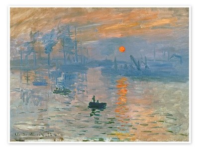 Poster Abdruck, Sonnenaufgang, 1872 - Claude Monet