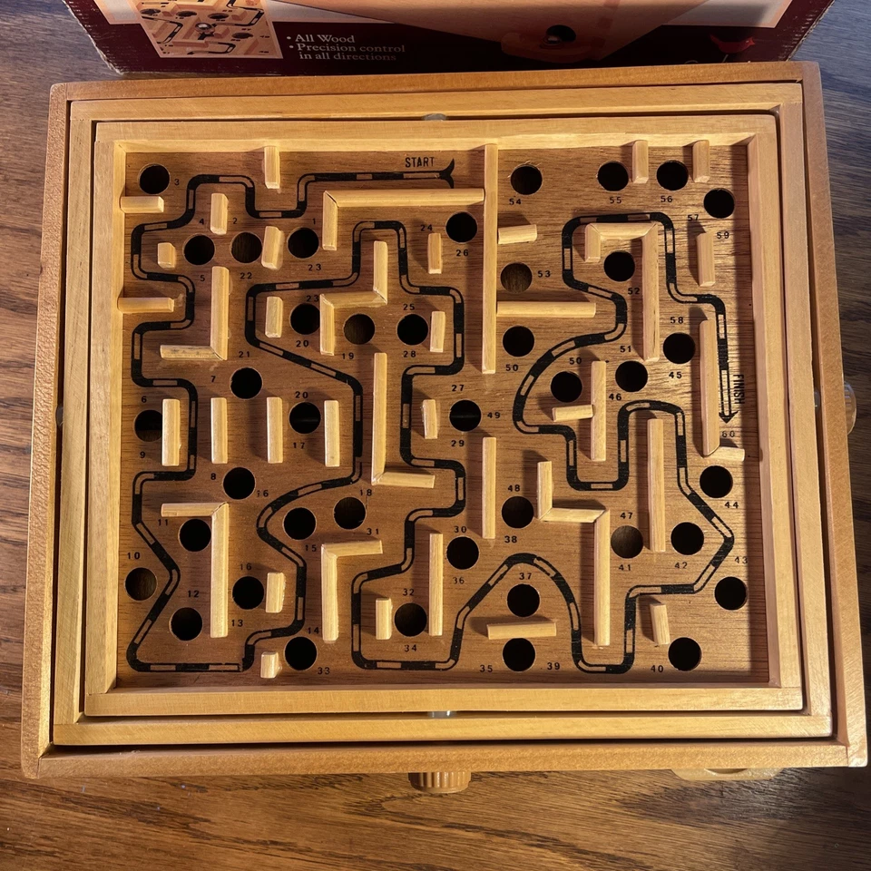 Labyrinth Wooden Board Game by Cardinal with Ball & Box Premier Edition - Image 2 of 4