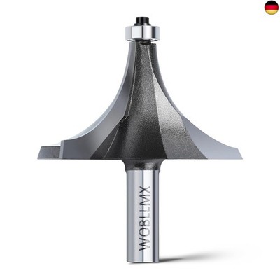 12mm Schaft Abrundfräser,Radius 30mm,mit Kugellager Oben Hartmetall Klinge