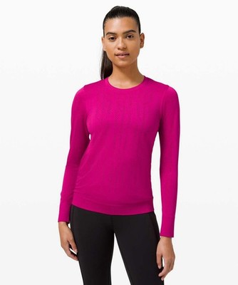 Lululemon Swiftly Breathe Long Sleeve *Fetching Lines | Ripened Raspberry | SZ 4