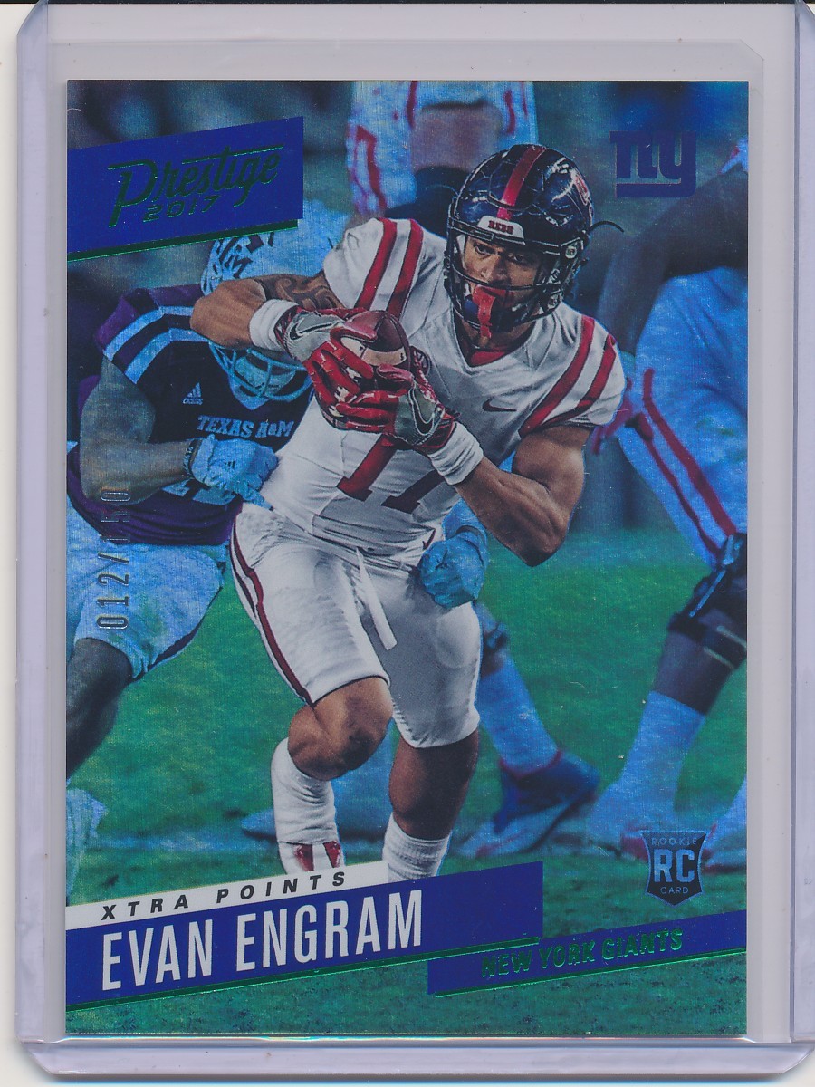 Evan Engram 2017 Panini Prestige Xtra Points Green RC #218 Ole Miss 12/150