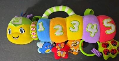 Leap Frog Baby Caterpillar Learning Pal Sensory Textures Counting Music 14'' Toy
