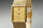 [Near MINT] Vintage SEIKO Dolce 9531-5100 Gold Tank Quartz Men's Watch 6.7in JPN