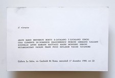 Il ritratto Gall. La Salita Roma 1980 De Dominicis Kounellis... Invito/Ephemera