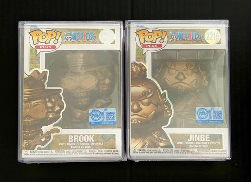 Funko pop Plus One Piece Bronze statue Brook #2215 & Jinbe #2216