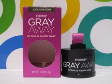 EVERPRO ~ GRAY AWAY ROOT TOUCH-UP MAGNETIC POWDER ~ BLACK / DARK BROWN ~ .13 OZ