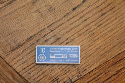G-Sicherungeinsatze 60127-2/3 Fuse-Links, 10Ct, 250V, 5x20mm, L35A AC - NEW