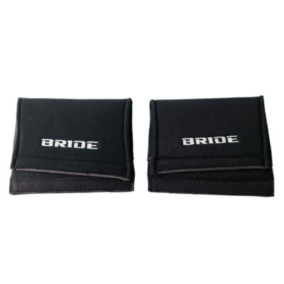 2pcs jdm BRIDE Black Racing Bucket Seat Cover Protect Tuning Side Pad Cushion
