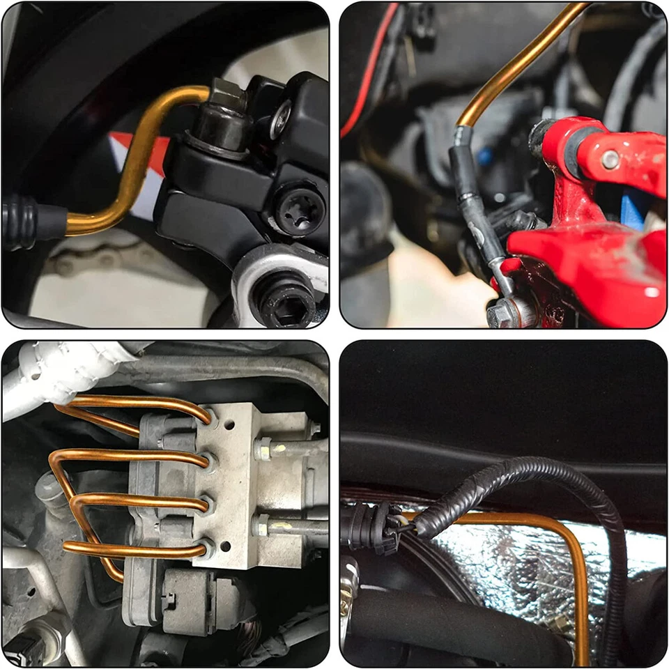 25Ft 3/16 + 1/4 Copper-Coated Brake Line Tubing Kit With 32 Fitting and 4 Unions - Image 2 of 4