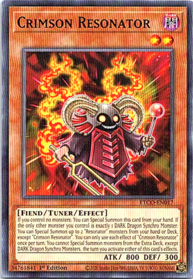 Crimson Resonator ETCO-EN017 Yu-Gi-Oh! Card Light Play 1st Edition