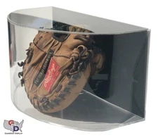 Curved Acrylic Wall Mount Baseball Glove Display Case UV Protecting by GameDay