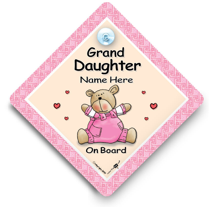 GRANDDAUGHTER On Large special price Board PERSONALISED Sign Baby Suction Superior