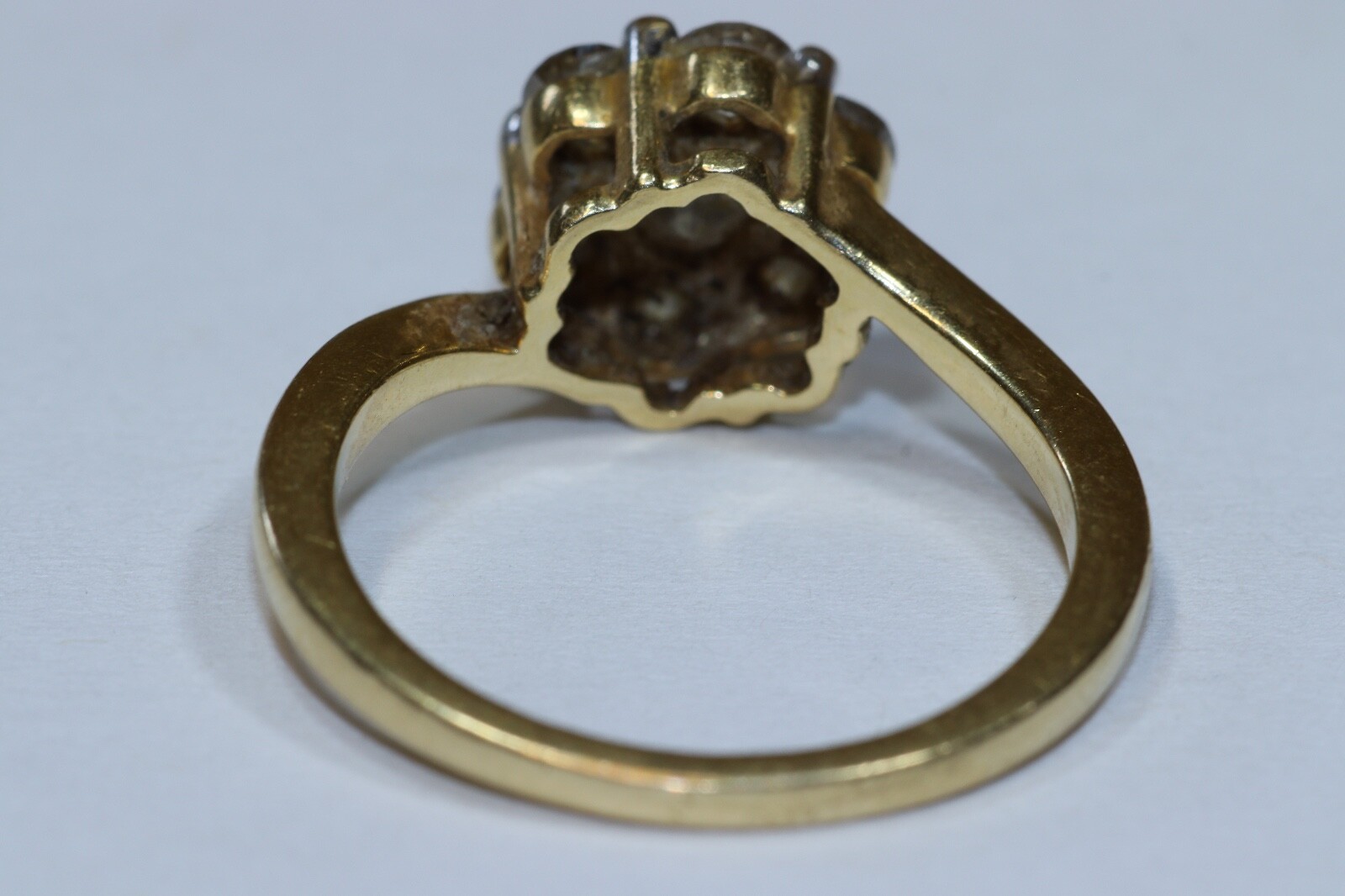 14k Diamond Cluster Ring - image 7