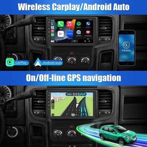 For 2013-2018 Dodge Ram Radio, Wired Wireless CarPlay +Android Auto,GPS Bt WIFI - Picture 7 of 11