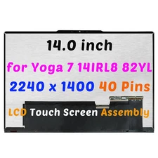 14" for Lenovo Yoga 7 14IRL8 82YL LCD Touch Screen Digitizer Assembly 2240x1400